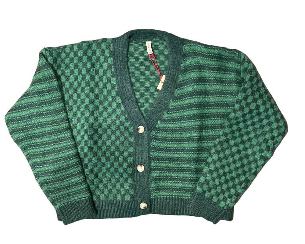 NEW RAGA women's emerald city button front cardigan in green